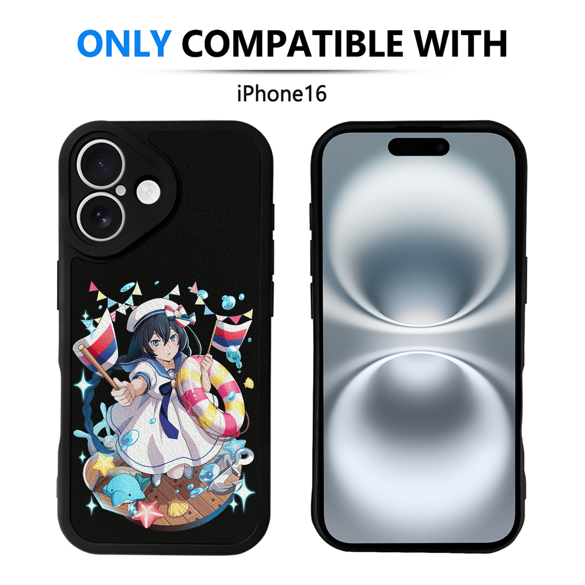 （画像用） 文豪ストレイドッグス Bungo Stray Dogs 【iPhone 16シリーズ対応】シリコンスマホケース（レザー調） 材質：シリコン